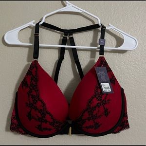 Red padded bra